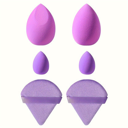 12pcs Hydrophilic PU Makeup Sponge Set - Unscented Beauty Blenders for Flawless Foundation, Includes Finger Puffs & Blending Sponges, Ideal for Normal Skin