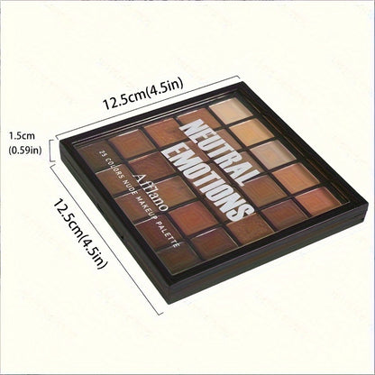 Nude Eyeshadow Palette Makeup, 25 Color Matte Shimmer Brown Gold Eye Shadow Palettes, Pigment Naked Smokey Eyeshadow Pallet For Brown Eyes, Long Lasting Blendable Hypoallergenic Makeup Pallet