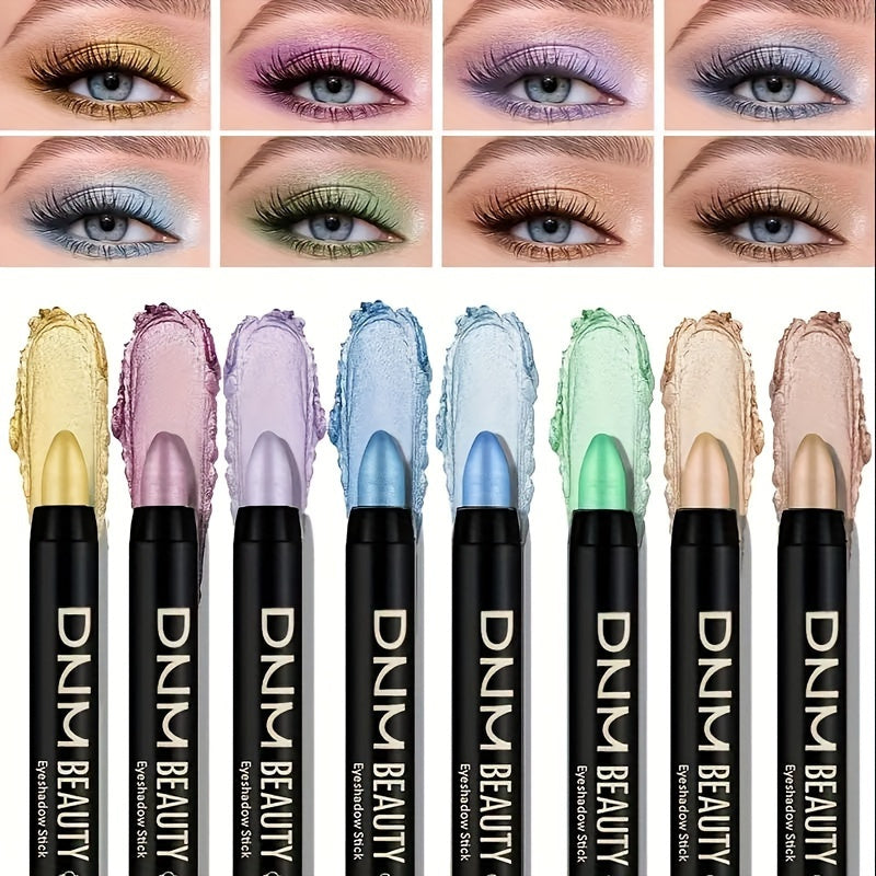 16Pcs Multicolor Matte Pearl Eyeshadow Sticks, Eyeliner & Highlighter Pencils For Daily, Halloween, And Christmas Makeup