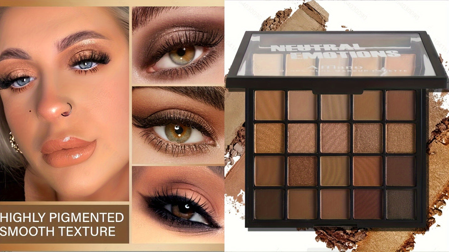 Nude Eyeshadow Palette Makeup, 25 Color Matte Shimmer Brown Gold Eye Shadow Palettes, Pigment Naked Smokey Eyeshadow Pallet For Brown Eyes, Long Lasting Blendable Hypoallergenic Makeup Pallet